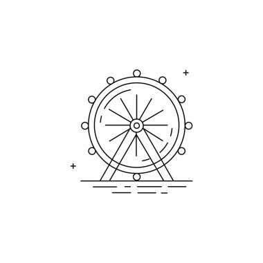 Ferris Wheel Vector Icon Design