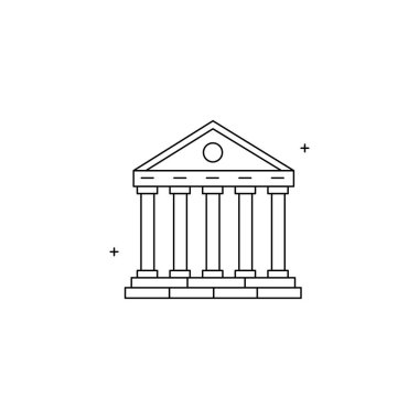 Müze Vektörü İllüstrasyon Simgesi Tasarımı