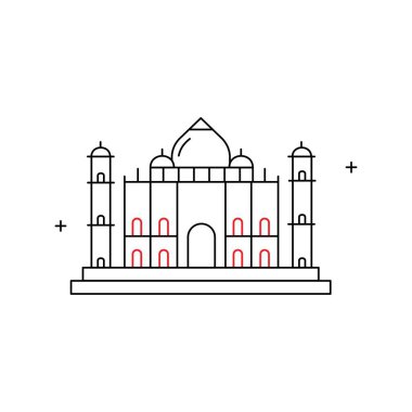 Taj Mahal Vektör Simgesi Tasarımı