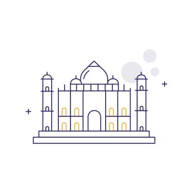 Taj Mahal Vektör Simgesi Tasarımı