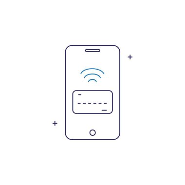 Mobil Ödeme, Bankacılık, Ödeme Uygulama Vektörü Simgesi Tasarımı