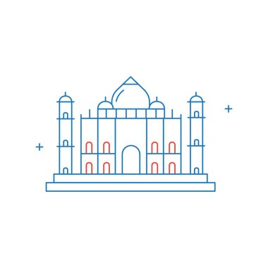 Taj Mahal Vektör Simgesi Tasarımı