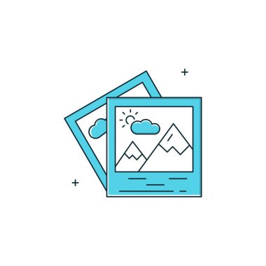 Fotoğraf Albümü, Resim Galerisi Vektör Simgesi Tasarımı