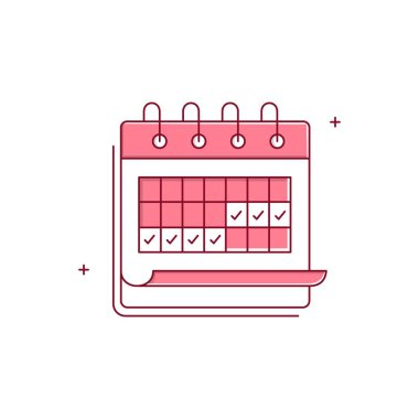 Olay, Takvim, Tarih, Zamanlama Vektör Simgesi Tasarımı