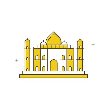 Taj Mahal Vektör Simgesi Tasarımı