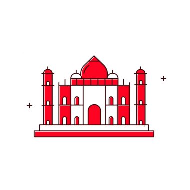 Taj Mahal Vektör Simgesi Tasarımı
