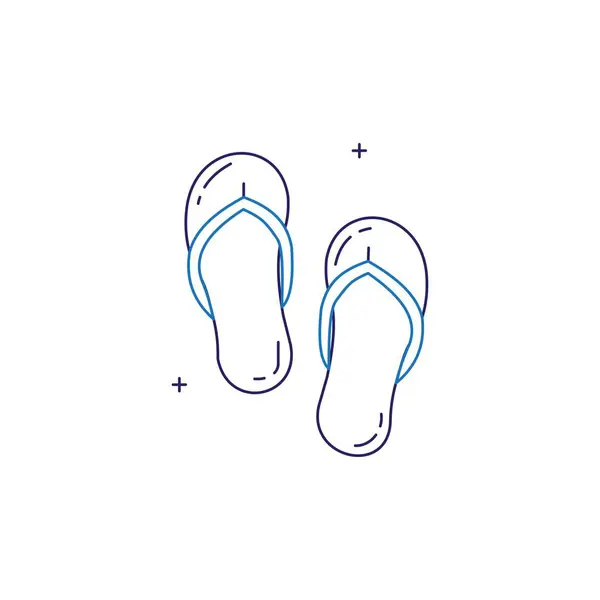 stock vector Footwear, Beach Sandals Vector Icon Design