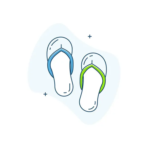 stock vector Footwear, Beach Sandals Vector Icon Design