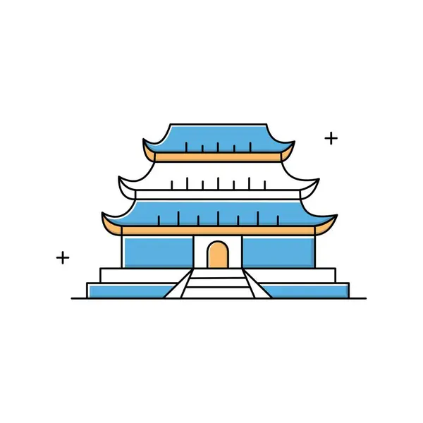 stock vector Forbidden City Vector Illustration Icon Design