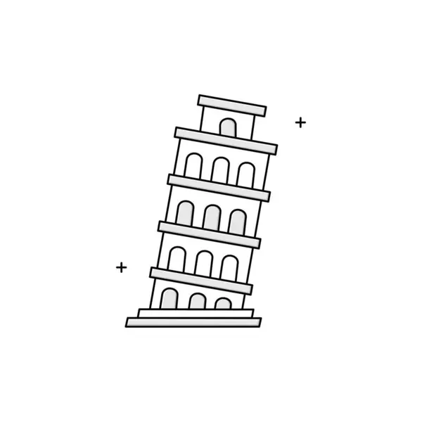 stock vector Tower of Pisa Vector Icon Design
