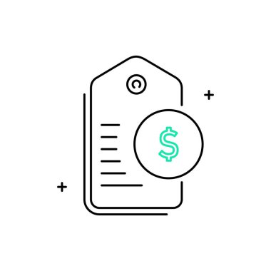 Gerçek zamanlı Dinamik Fiyatlandırma Vektörü Simgesi Tasarımı