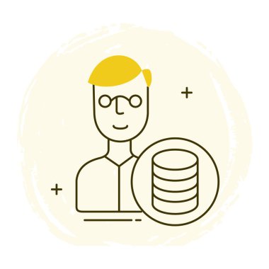 Büyük Veri ve Veri Bilimcisi Makine Öğrenme Vektör Tasarımı, AI, Algoritmalar, Veri Analizi, Veri Bilimi, Tahminsel Analiz, İstatistikler,