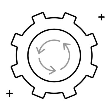 Disassembly and Reverse Engineering Vector Icon Design, technology, engineering icons, code breakdown, tech systems, product innovation clipart