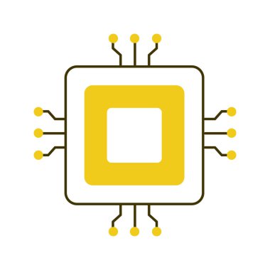 Makine Öğrenme Vektörü Simgesi Tasarımı için AI Merkezi İşlem Birimi