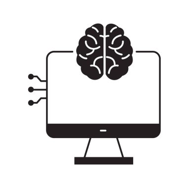 AI Hesaplama ve Akıllı Arayüz Vektör Simgesi Tasarımı, Yapay Zeka, Makine Öğrenme, Sinirsel Ağ, Yapay Zeka Sistemleri