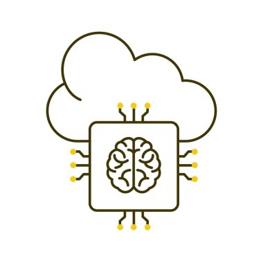 Gelişmiş Bulut Otomasyon Sistemleri Vektör İcon Tasarımı, bulut teknolojisi, bulut entegrasyonu, otomasyon hizmetleri