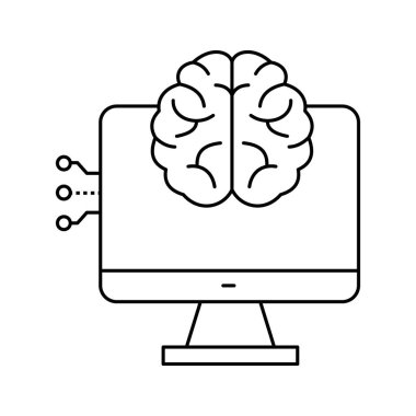 AI Hesaplama Arayüzü Vektör Tasarımı, kullanıcı arayüzü, yapay zeka, makine öğrenimi