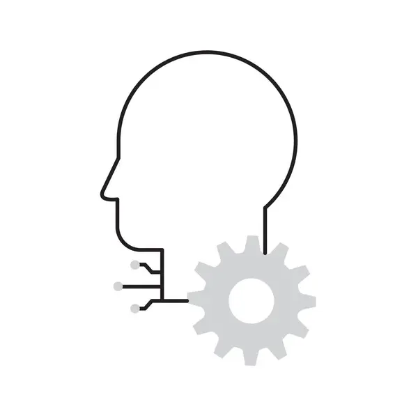 AI-Assisted Cognitive Problem Solving Brain Vector Icon Design, AI ...