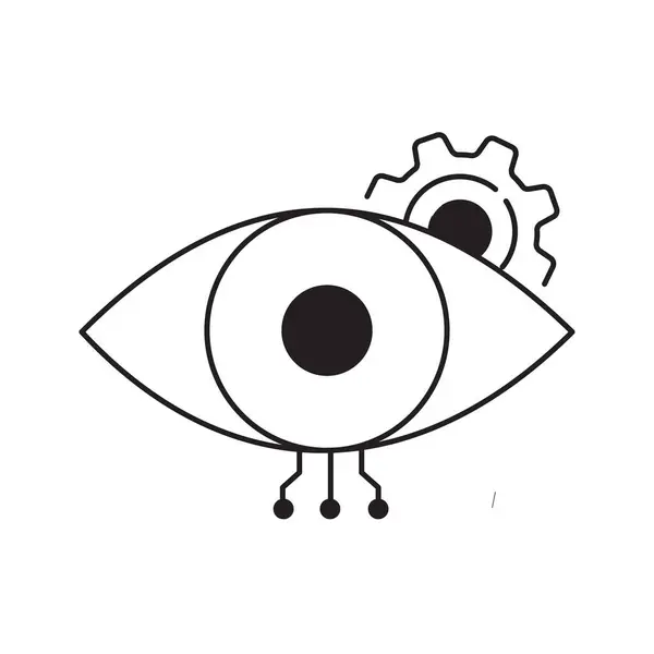 AI Computer Visión Detection Eye Vector Icon Diseño, detección de ...