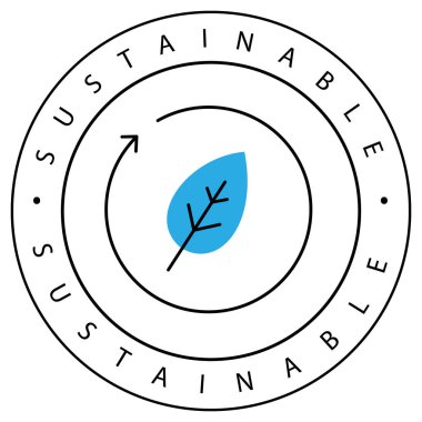 Çevresel Sürdürülebilir Ekoloji Vektörü Simgesi Tasarımı 