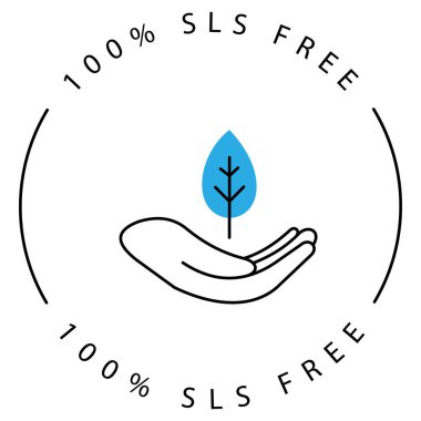 Organik SLS 'siz Yapraksız Eko Vektör Simgesi Tasarımı