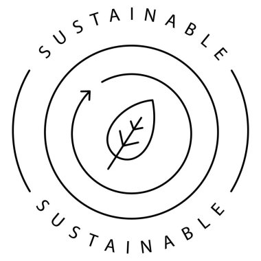 Ekoloji Sürdürülebilirliği Yeşil Vektör Simgesi Tasarımı