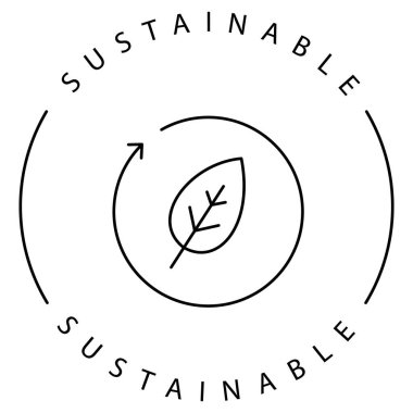 Çevre Sürdürülebilir Ekoloji Sembol Vektörü Simgesi Tasarımı