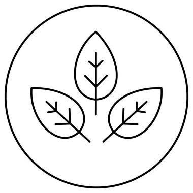 Çevresel Organik Yaprak Vektörü Simgesi Tasarımı