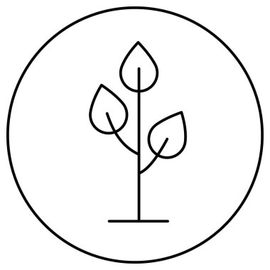 Bitki tabanlı Eko Bilinçli Sembol Vektör Simgesi Tasarımı