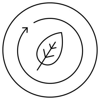 Yeşil Ekoloji ve Sürdürülebilirlik Vektörü Simgesi Tasarımı