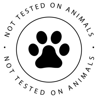 Eko Vegan Hayvan Değil Test Edilen Vektör İkona Tasarımı