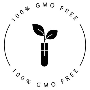 Yeşil Santral Tüpü GMO 'suz Eko Vektör Simgesi Tasarımı