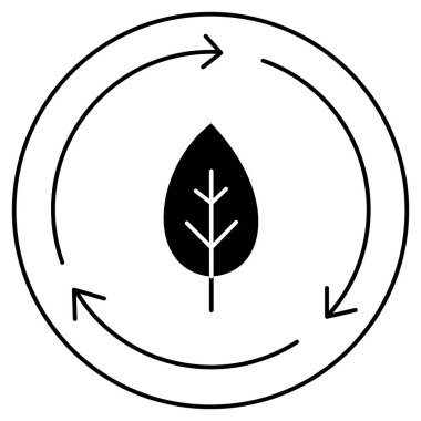 Geri dönüşümlü Doğa Biyolojik Çözülebilir Eko Vektör Simgesi Tasarımı