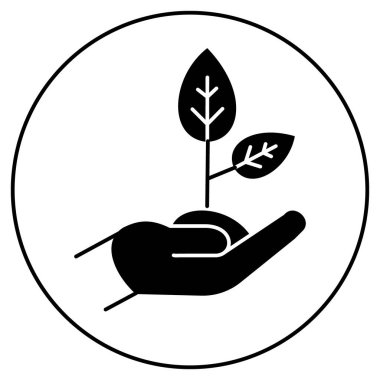 Farm Grown Eco Üretim Vektörü Simgesi Tasarımı