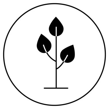 Doğal Eko Bitki Temelli Vektör Simgesi Tasarımı 