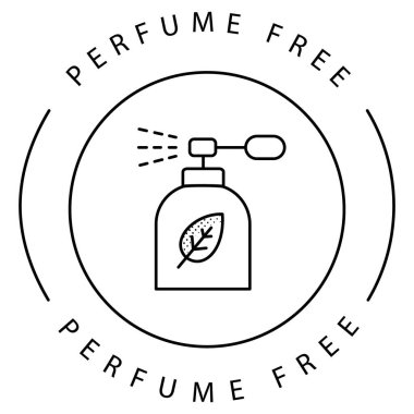 Organik Güvenli Parfüm Eko Vektör Simgesi Tasarımı