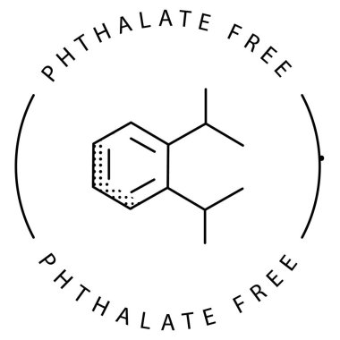 Sustainable Phthalate-Free Molecular Formula Chemistry Vector Icon Design clipart