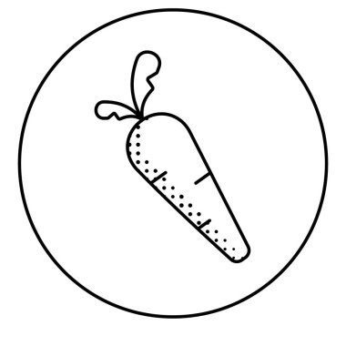 Tüm Havuç Bitki Bazlı Diyet Vektörü Simgesi Tasarımı