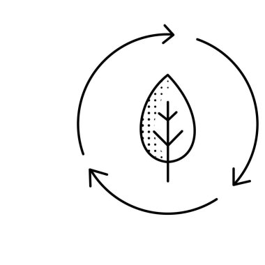 Çevre Güvenliği Biyolojik Çözülebilir Vektör Simgesi Tasarımı