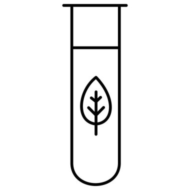 Yapraklı test tüpü, vektör illüstrasyonu