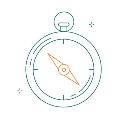 Yönlendirme Vektörü Simgesi Tasarımı için Pusula Simgesi