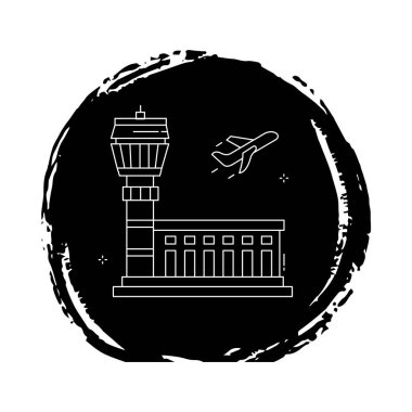 Uçuş Terminali Vektör Simgesi Tasarımı