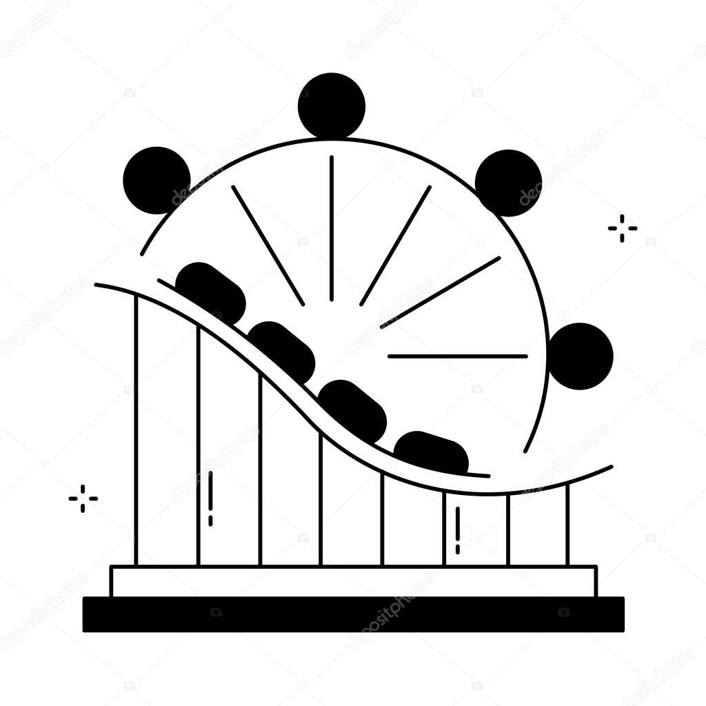 Amusement Park Fun Vector Icon Design