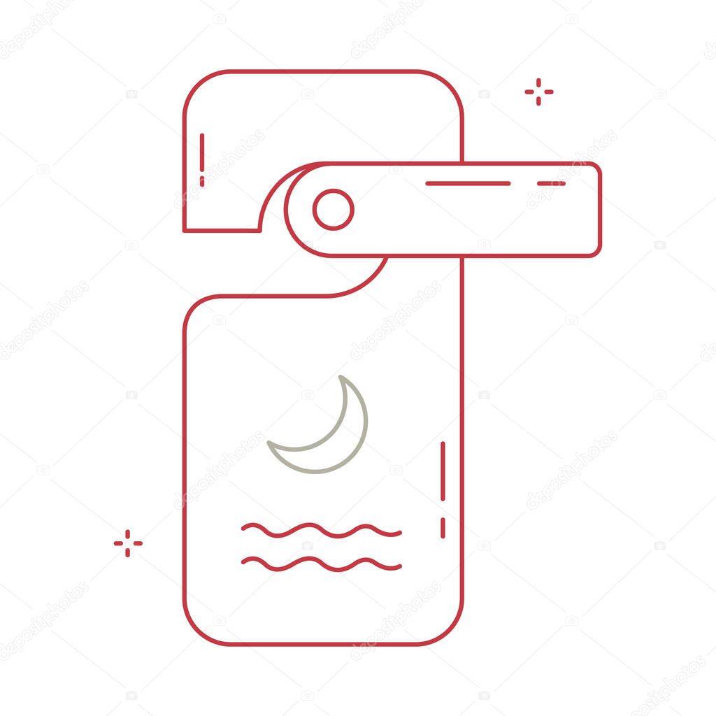 Privacy Door Hanger Tag Vector Icon Design