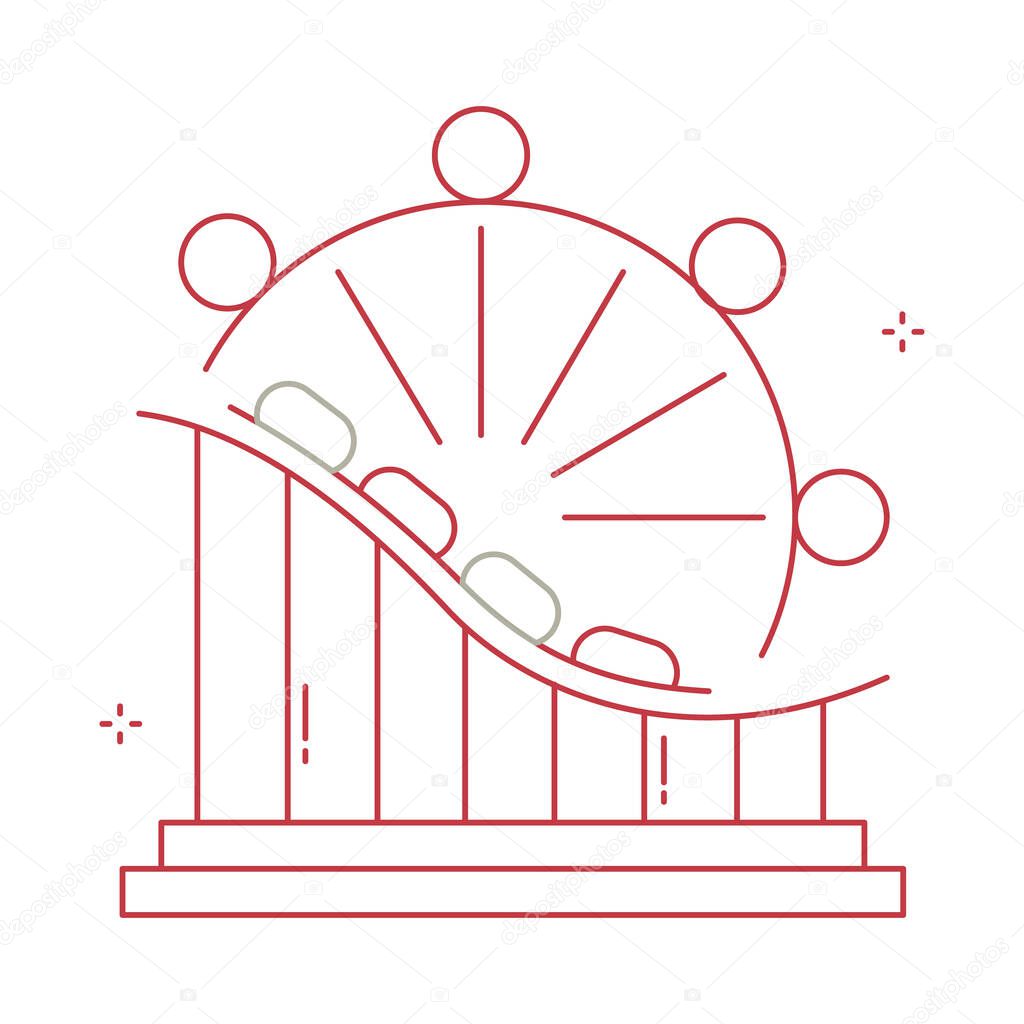 Adventure Amusement Park Illustration Vector Icon Design