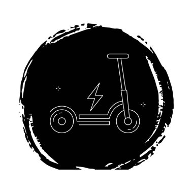 Sürdürülebilir İki Tekerlekli Araç Vektör Simgesi Tasarımı