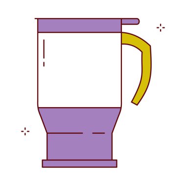 Sıcak ve Soğuk Yolculuk Kupa Vektörü Simgesi Tasarımı