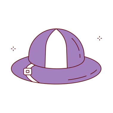 Açıkhava Seferi Safari Şapka Vektör Simgesi Tasarımı