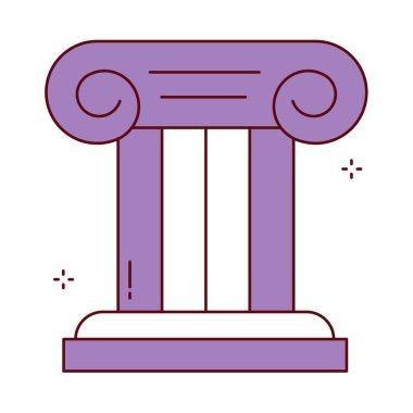 Tarihi Mimari Seyahat Vektörü Simgesi Tasarımı