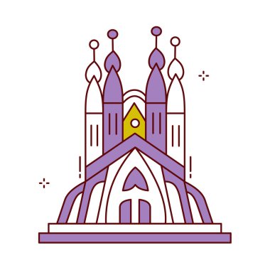 Tarihi La Sagrada Aile Vektörü Simgesi Tasarımı
